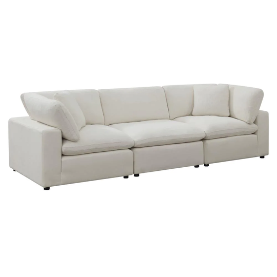 Picket House Furnishings Haven Modern Polyester/Polyester Blend Cotton Living Room Set in White | UCL30553PC