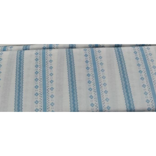 Martha Stewart Collection Printed Cotton Blend 200 TC Full set Ticking Blue