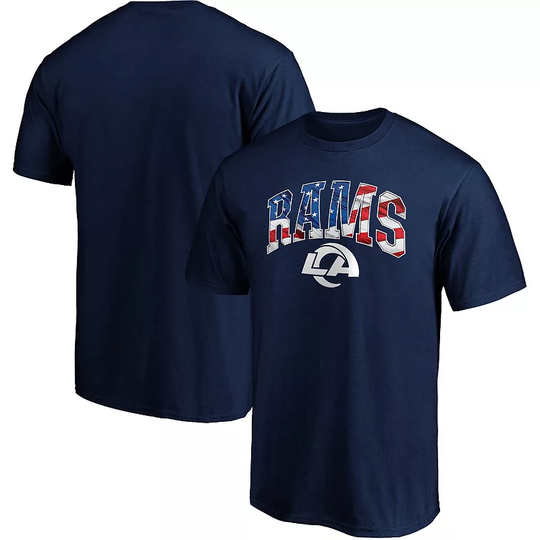 Men's Fanatics Branded Navy Los Angeles Rams Banner Wave T-Shirt, Size: Small, LAR Blue