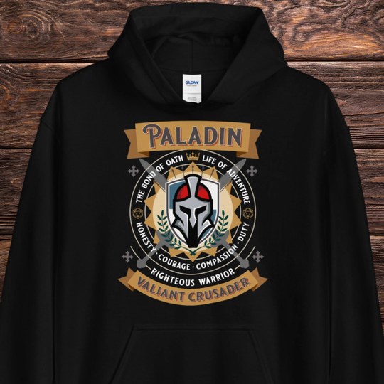 Dnd Paladin Class Hoodie | D&d Gift For Players Dungeons & Dragons Clothing Him Or Her Comfy D Hooded Sweatshirt