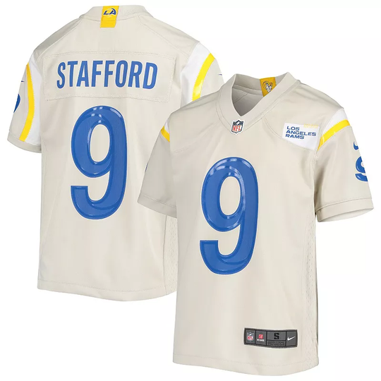 Youth Nike Matthew Stafford Bone Los Angeles Rams Game Jersey, Boy's, Size: YTH Large, Beige Over