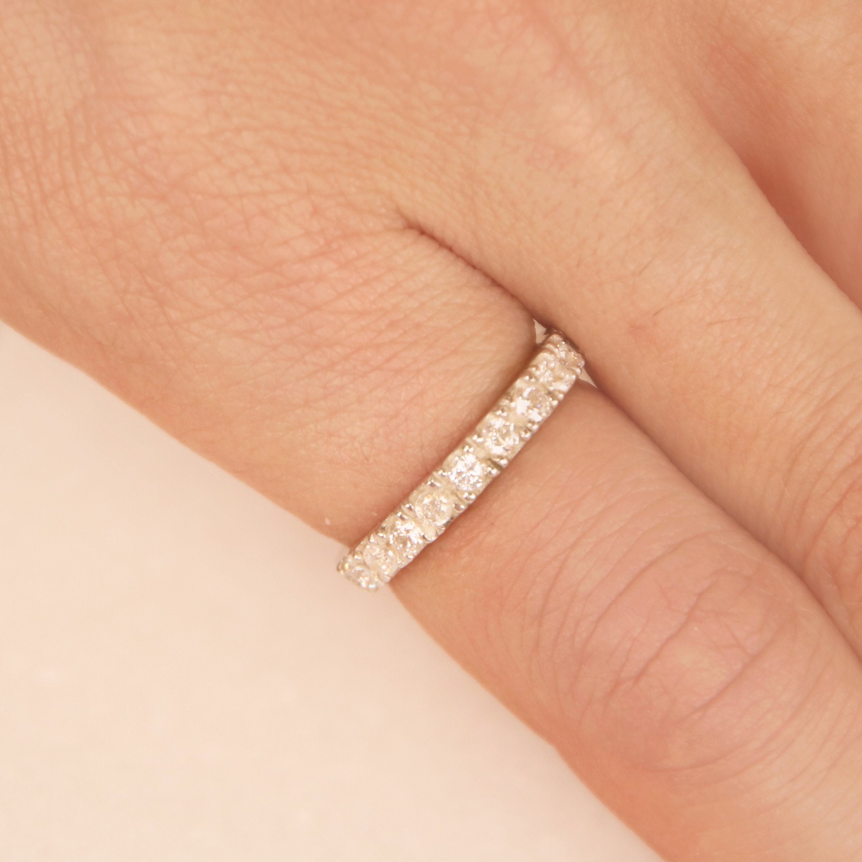 Minimalist Cz Silver Ring, Gemstone Ring in Sterling Silver, Dainty & Delicate Multi Stone Solitaire Ring