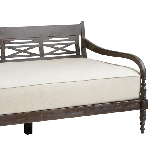 Marshmallow Burlap Twin Mattress Cover: White - Fabric by World Market