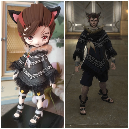 Unique Chibi Clay Custom Figure Combined With Plush & Tassel Material