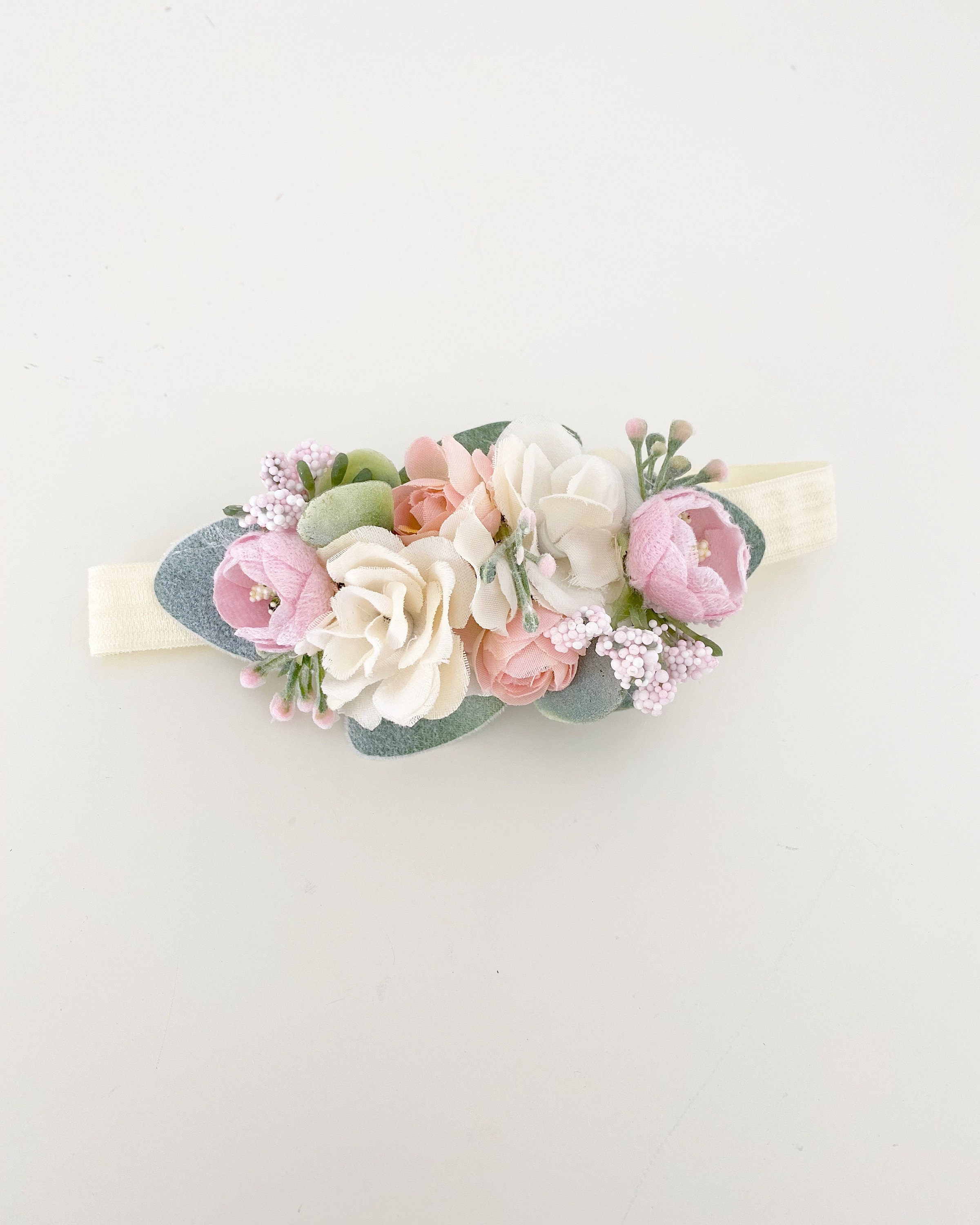 Baby Flower Crown Baby, Girl Headband Girl, Toddler Headband, Newborn Floral Nylon