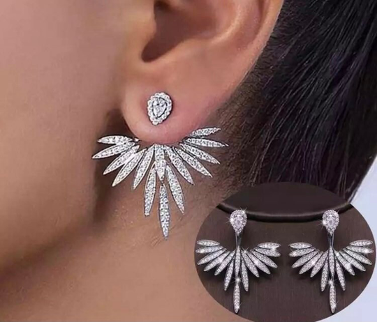 Large Winged Stud Earrings