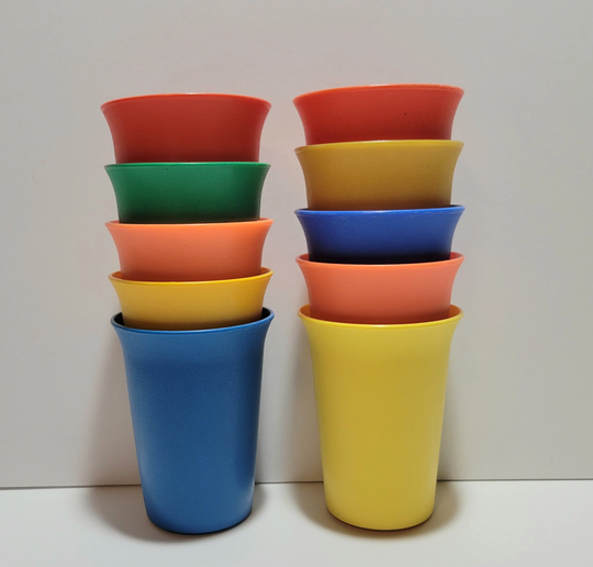 Vintage Tupperware Cups, Small Tupperware, Vintage Plastic Cups