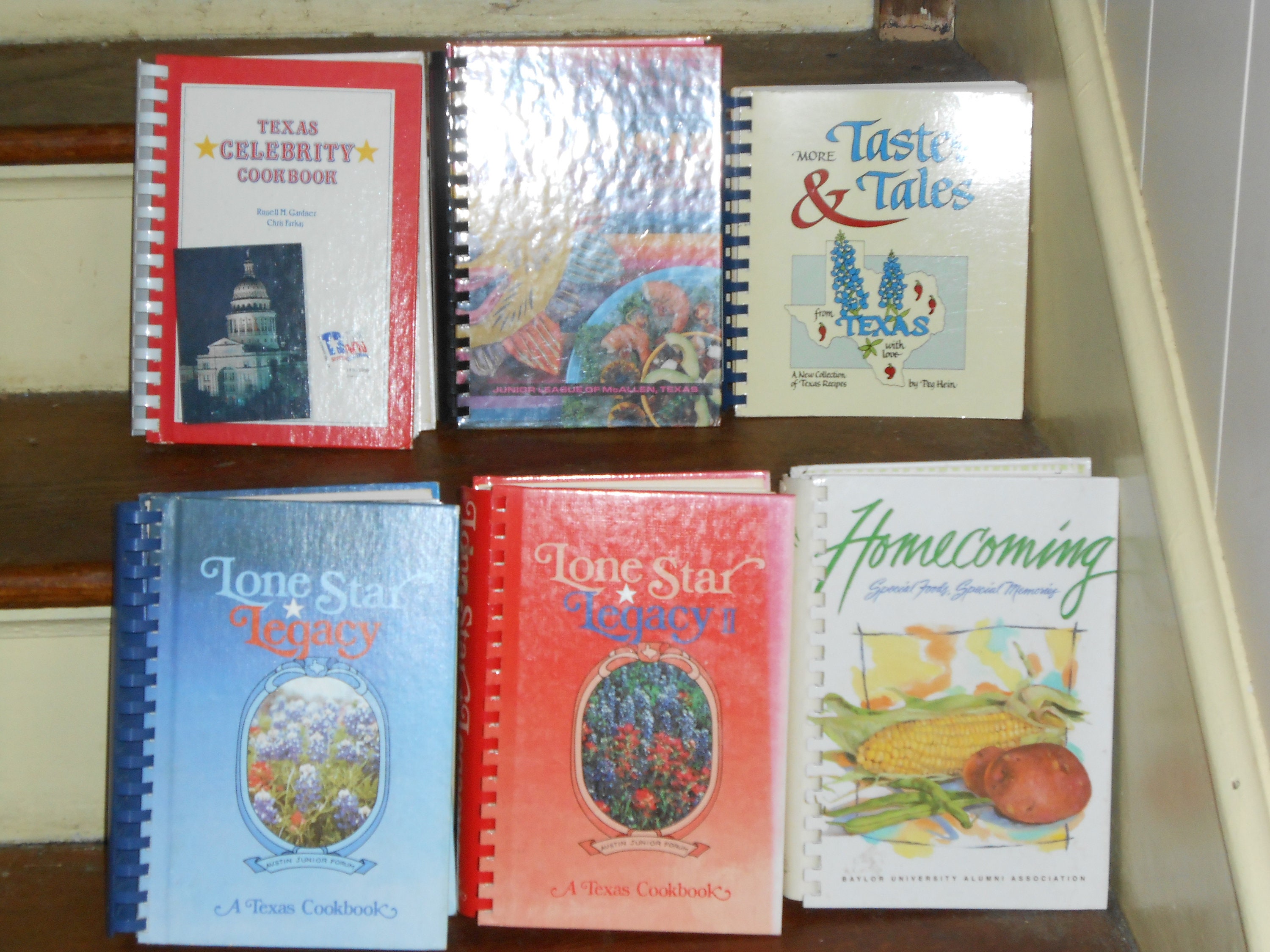 Lot Of 6 Best Texas Vintage Cookbooks Tx Celebrity Some Like It Hot Mcallen More Tastes & Tales Homecoming Baylor Univ Lone Star Legacy