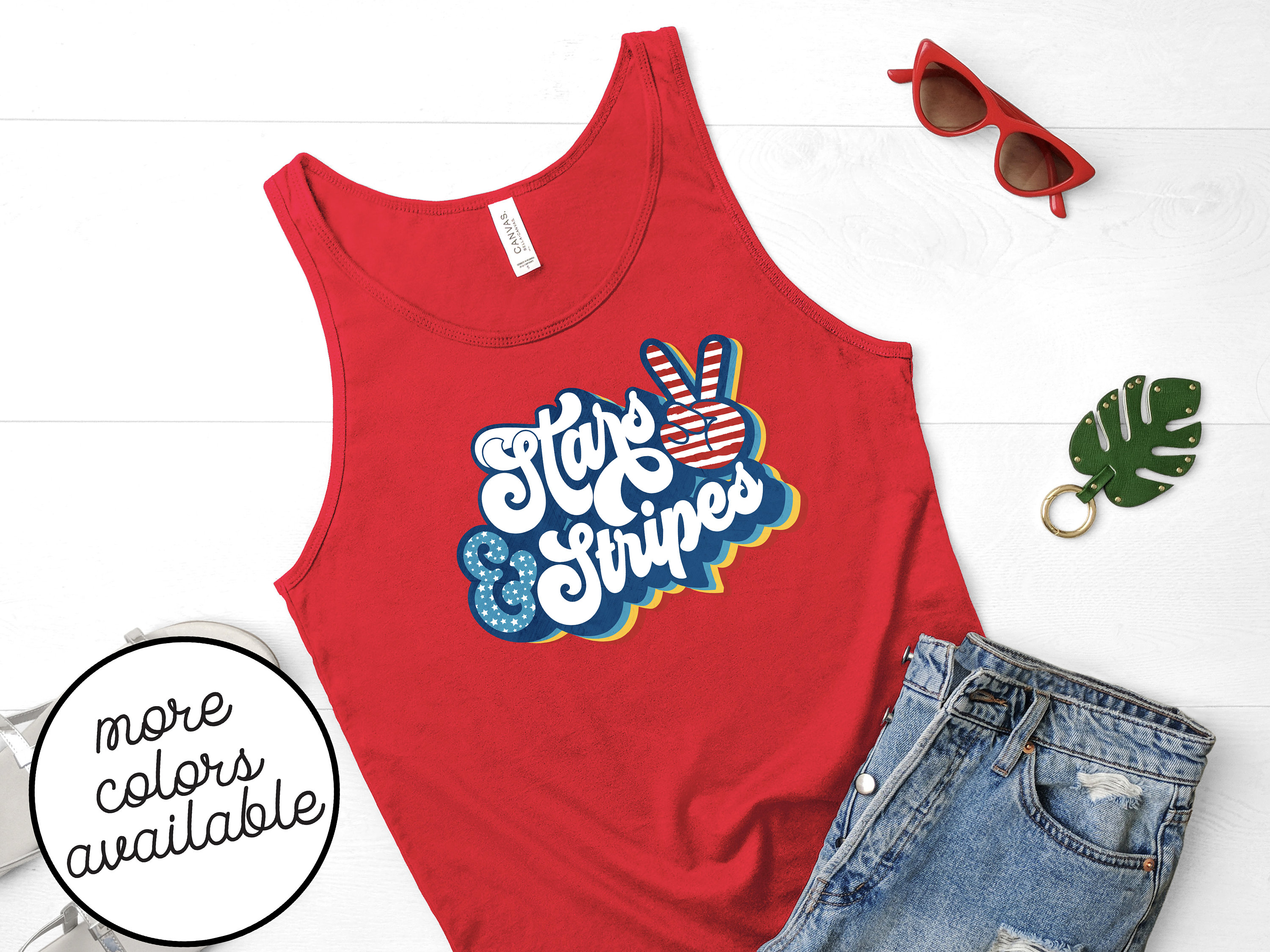 Fourth Of July Mens Or Womens Unisex Stars & Stripes Tank Top