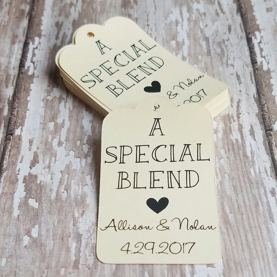 A Special Blend, Coffee Wedding Favor, Tag, Bridal Shower Bean Party Favor | 132