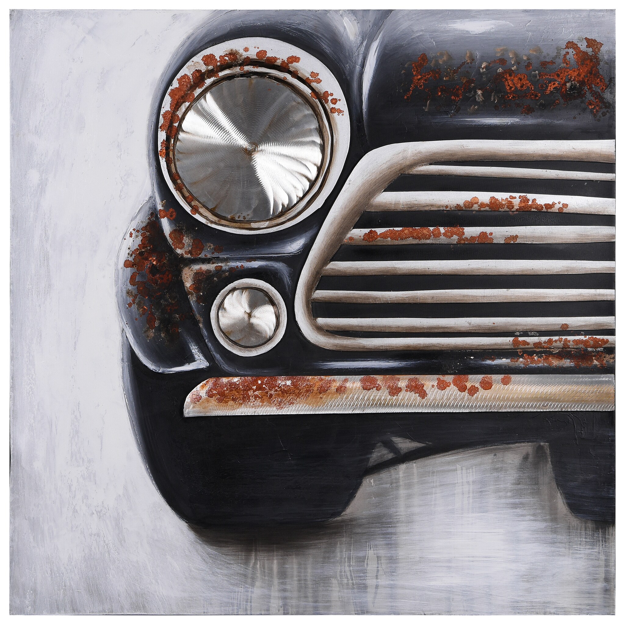 Empire Art Direct Hand Painted Wall Art 40-in H x 40-in W Travel Metal Hand-Painted Wall Sculpture | RAM-MH217A-4040