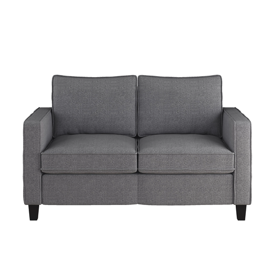 CorLiving Georgia Casual Grey Polyester/Blend Loveseat in Gray | LGA-304-L