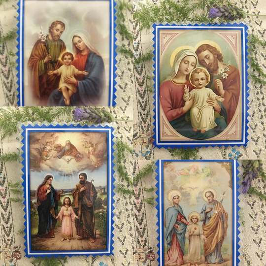 The Holy Family. Plasticized Cards