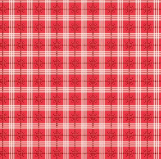 Bee Plaids Cozy Cayenne By Lori Holt For Riley Blake, 1/2 Yard - Cut Continuously, C12022-Cayenne