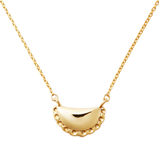 Empanada Necklace | Yellow Gold Plated By Delicacies Jewelry - Every Purchase Donates To Fight Hunger
