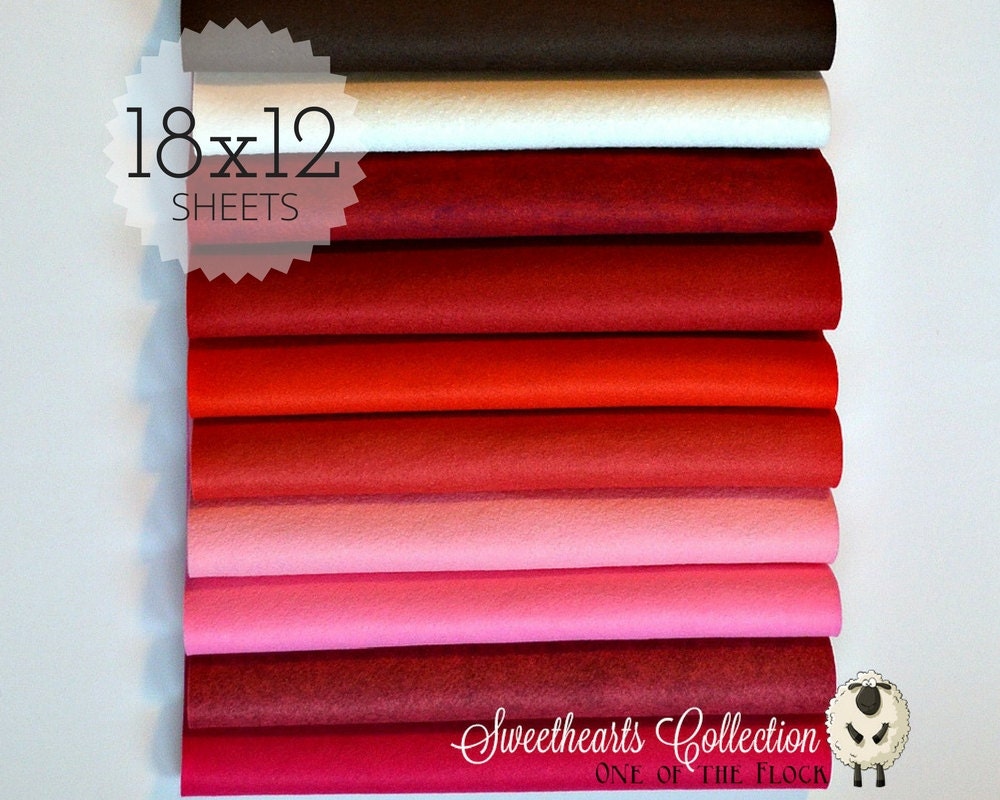 Sweethearts Felt Collection, Wool Blend Felt, Sheets, Fabric, Fabric Bundle, Bundles, Collections