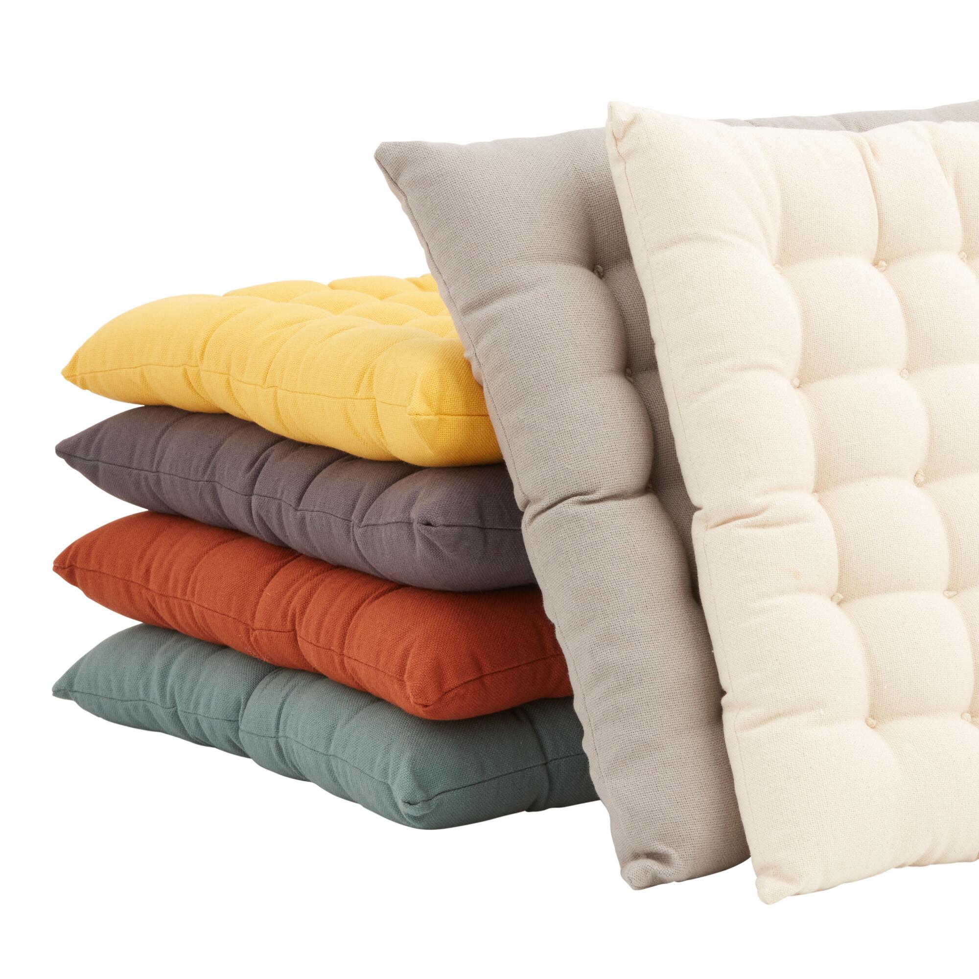Dasutti Chair Cushion: Green - Cotton by World Market