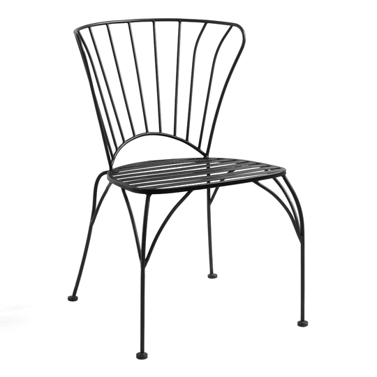 Black Metal Cadiz Outdoor Patio Stacking Chairs Set of 2 by World Market