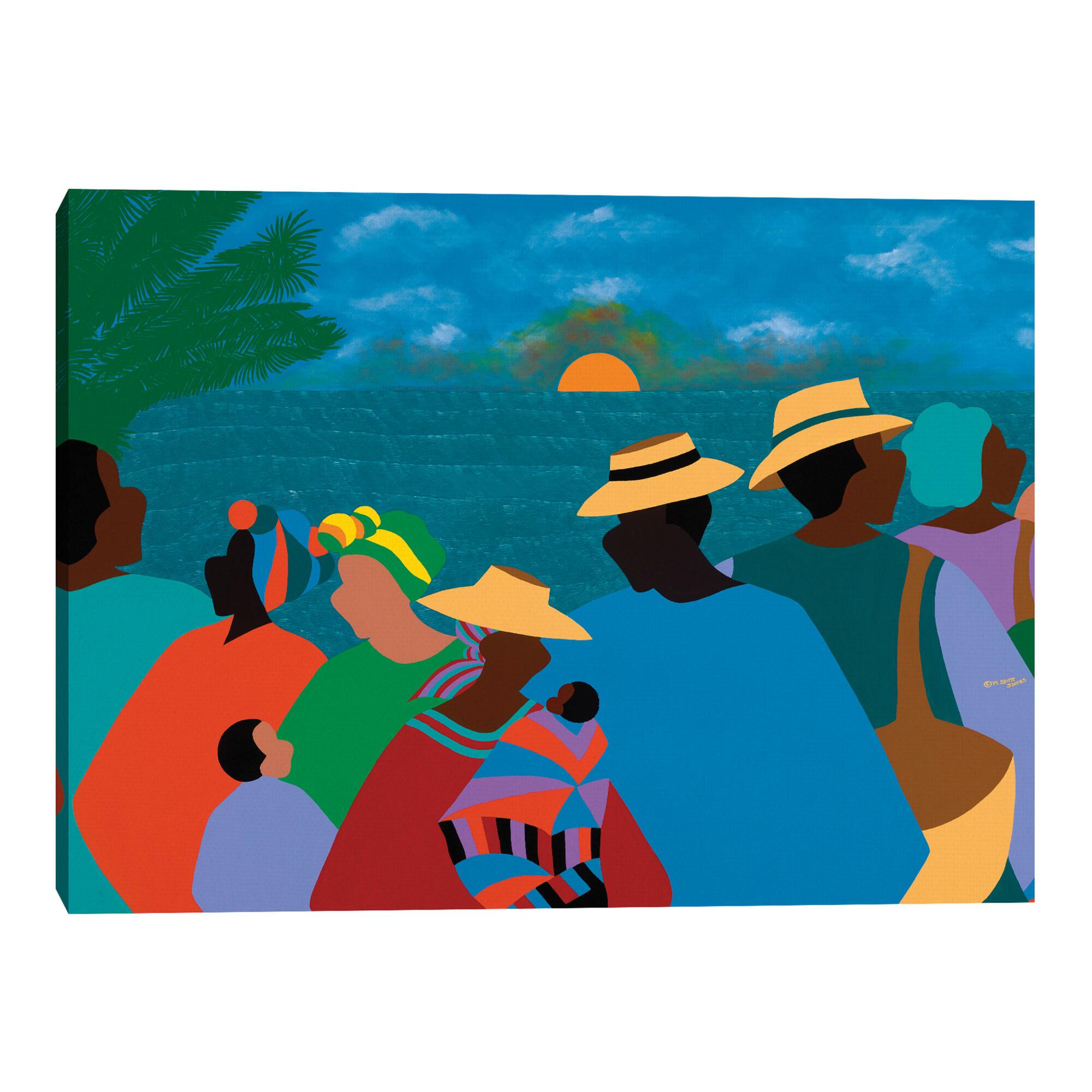 Summertime by Synthia SAINT JAMES Canvas Wall Art: Blue/Multi by World Market