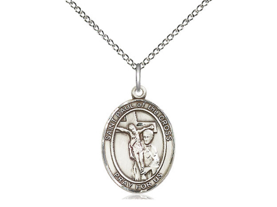 Saint Paul Of The Cross Silver Pendant & Chain