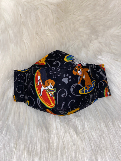 3D Style Mask in Cute Hawaiian Doggies