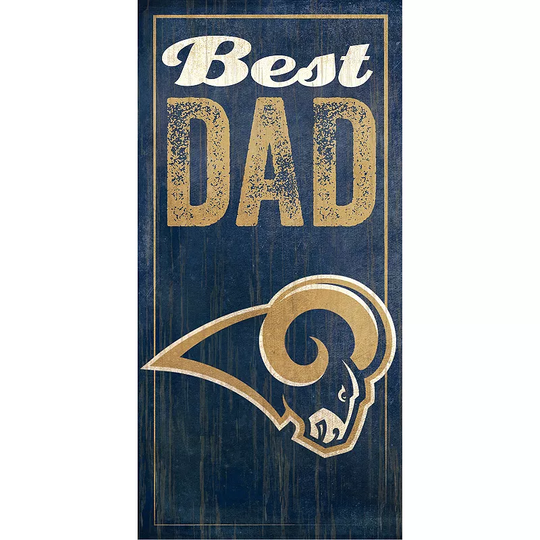 Los Angeles Rams Best Dad Sign, Multicolor