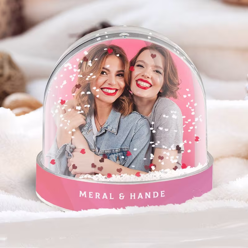Personalized Photo Snow Globe For Birthday, Anniversary | Gift Her