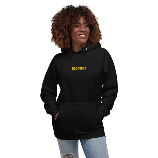 God F1Rst Y/Center Embroidered Unisex Hoodie