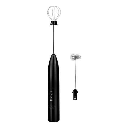 1 Set Egg Beater Electric Handheld Rechargeable Three Gears Adjustable Whisk Blender Kitchen Tools - black, 2