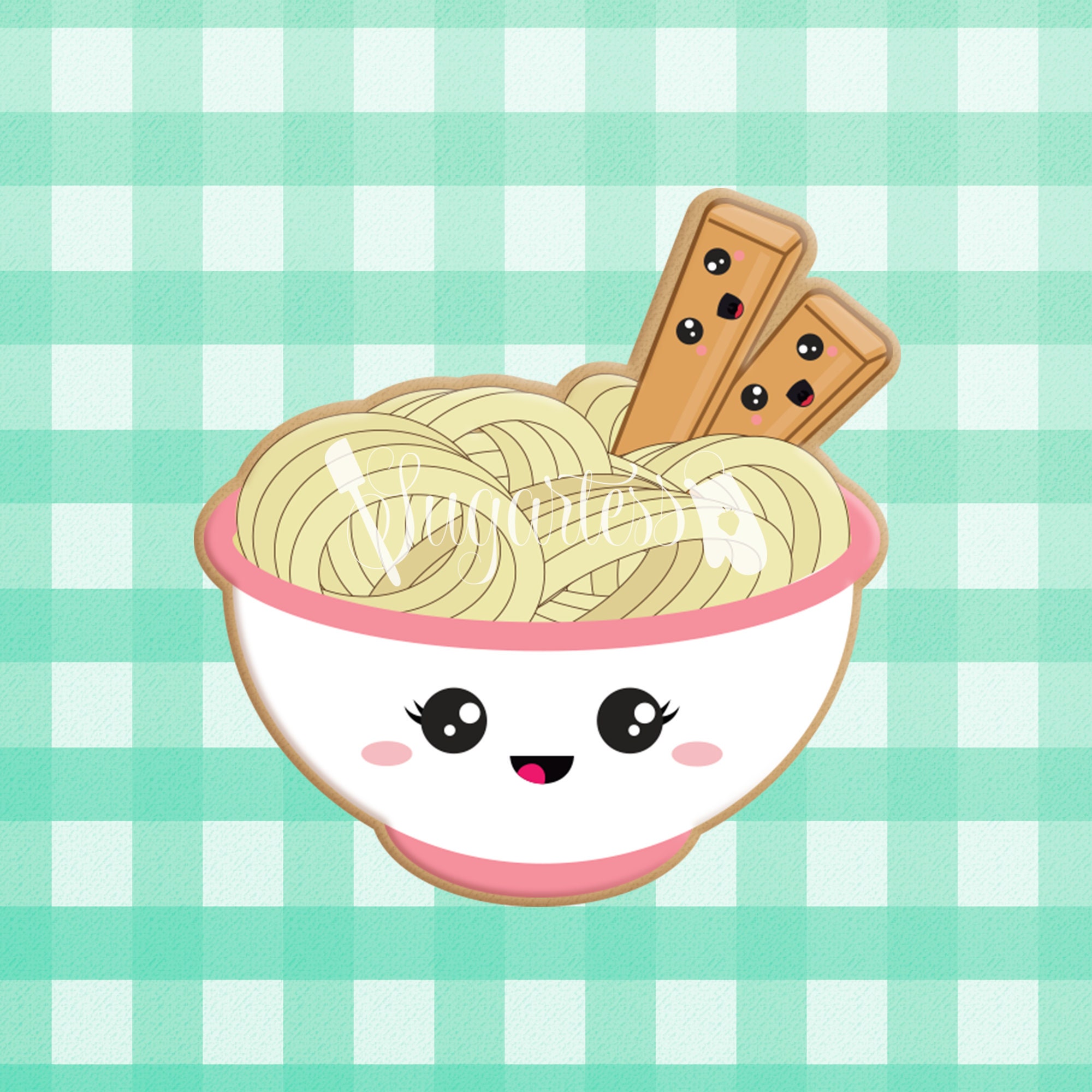 Kawaii Ramen Noodles & Chopsticks Perfect Pair Cookie Cutter