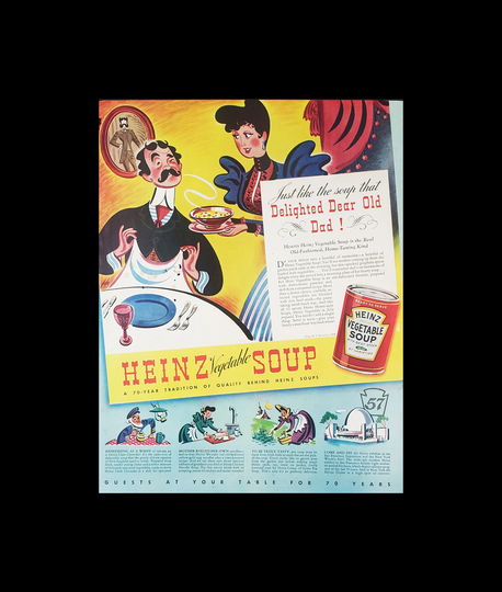 1939 Heinz 57 Vegetable Soup Magazine Ad