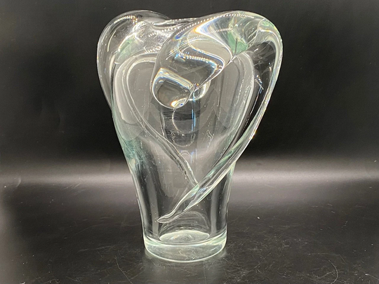 Rare Ram Horn Art Glass Vase