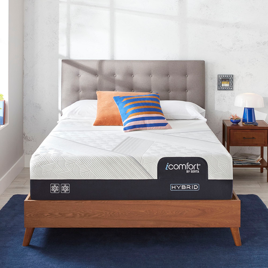 Serta iComfort 2000 12.5-in Full Hybrid Memory Foam/Coil Blend Mattress in White | 500804658-1030