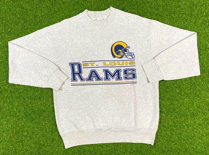 Vintage St Louis Rams Crewneck Sweatshirt Salem Sportswear Size Large Made Usa Nfl Football Los Angeles Pull Over Comfy Cozy Oversized La