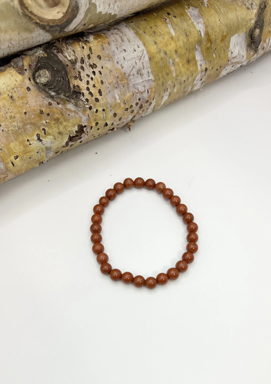 Red Jasper Beaded Bracelet, Handmade, 6mm Beads, Stretch, Natural