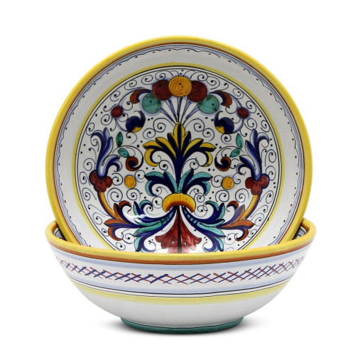 Deruta of Italy Ricco Deruta Coupe Pasta Soup Bowl 8 in Round x 3 high