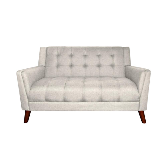 Best Selling Home Decor Candace Midcentury Beige Polyester/Blend Loveseat in Off-White | 305542