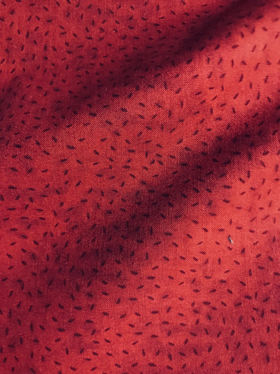 Fabric By The Half Yard - Red Seed Blender, Calico Fabric, Deep