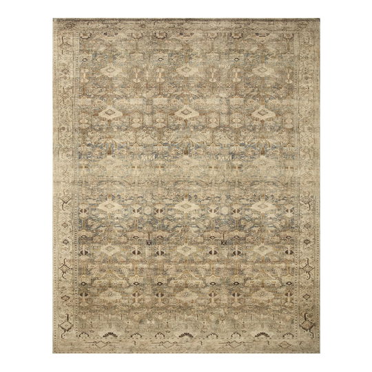 Tan Persian Style Camila Area Rug: Brown/Green - Polyester - Runner by World Market