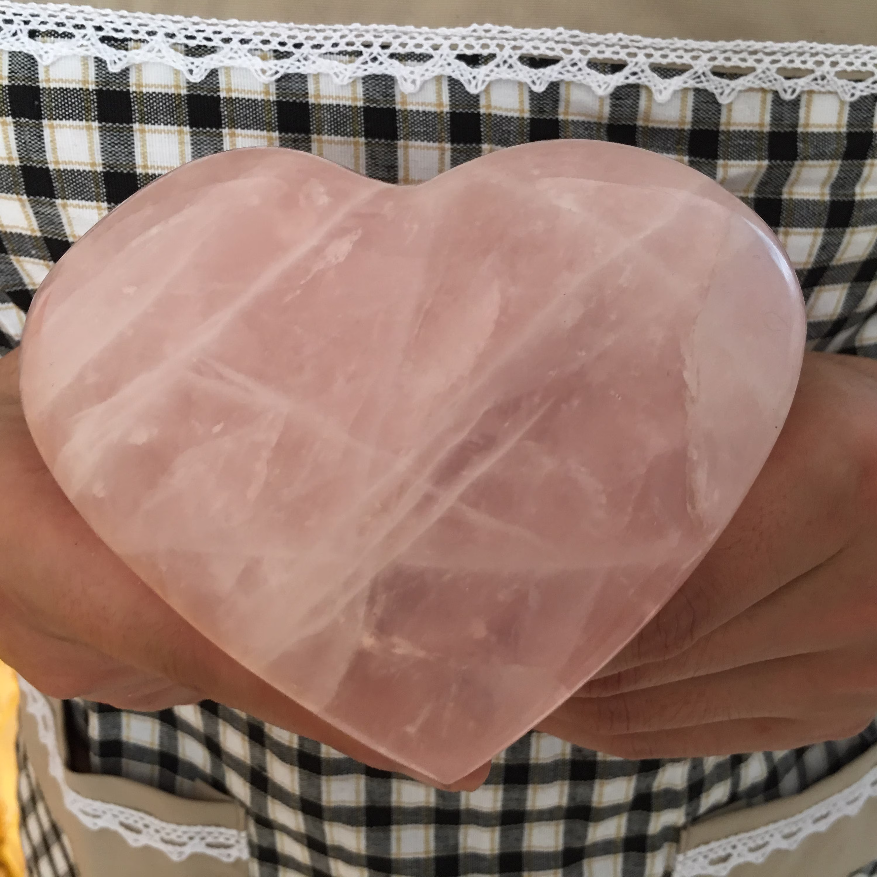 1.4lb Natural Pink Rose Quartz Crystal Heart Gifts For Loves Healing 4.6'' Ab183