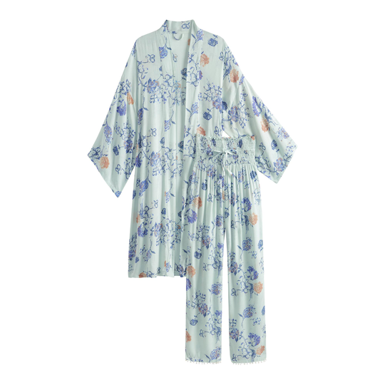 Yellow and Teal Floral Arisbel Pajama Collection by World Market