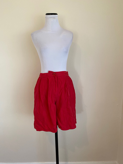 Silk Shorts Small Red Carol Horn Never Worn