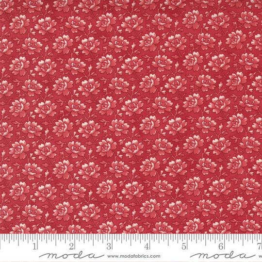 Cranberries & Cream Rose Blender Red Floral Yardage By 3 Sisters For Moda Fabrics #44265 12~ 100% Cotton