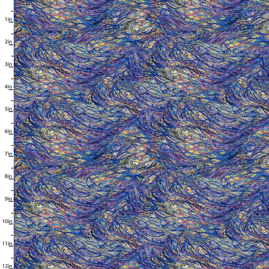 World Of Wonder By 3 Wishes Strands, Magical Fabric, Quilt Blender, Digitally Printed 100% Cotton