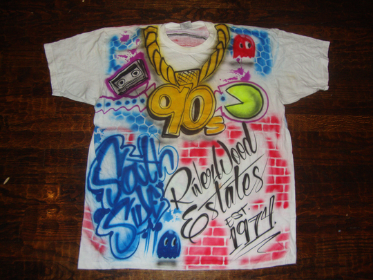 Vintage 90's Rap Hip Hop Graffiti Art San Francisco 49Ers Airbrushed All Over Print T Shirt 3xl