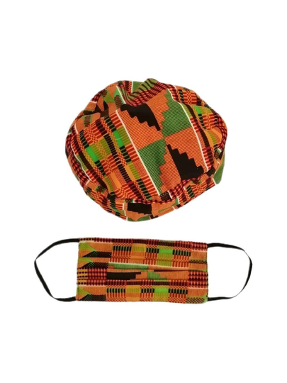 African Hat & Matching Face Mask
