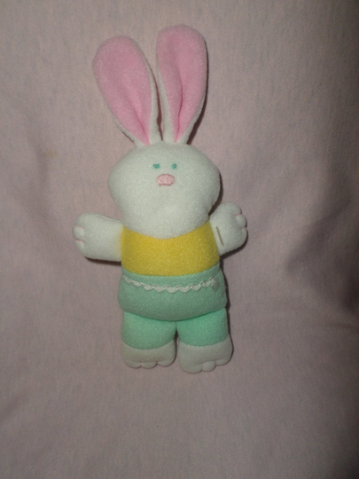 Vintage Hallmark Bunny Plush Baby Toy Squeaks 1989