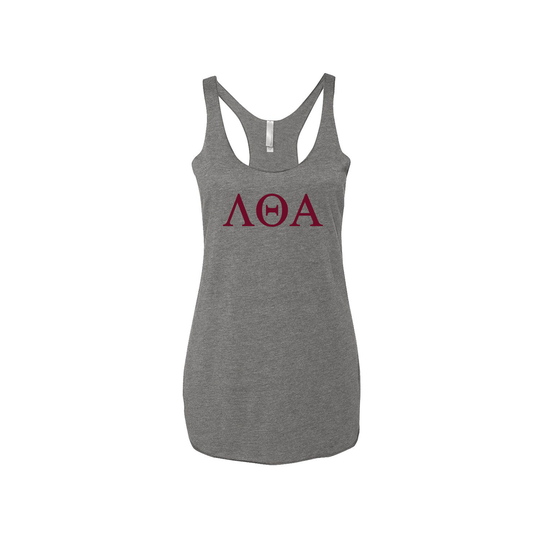 Lambda Theta Alpha Tri Blend Racerback Tank, Lta Sorority Letter Top, Rush Bid Day Pledge Gifts, Greek Apparel Clothing, Big Little