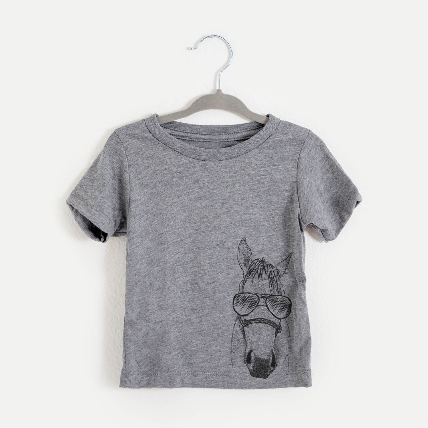 Seabee The Quarter Horse - Tri-Blend Shirt Kids Tshirt Animal Glasses T