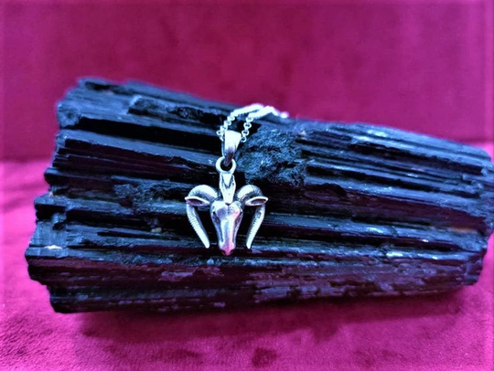 Amun Re | Ra Ram Head Silver Necklace